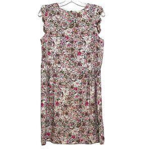 A New Day Floral Sleeveless Dress Womens‎ S Pink Cottagecore Bloomcore Romantic
